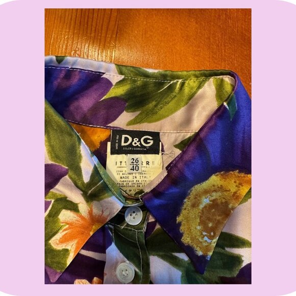 Dolce & Gabbana Haute Couture Floral Silk Shirt - Picture 2 of 3